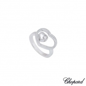 Chopard White Gold Happy Diamonds Ring